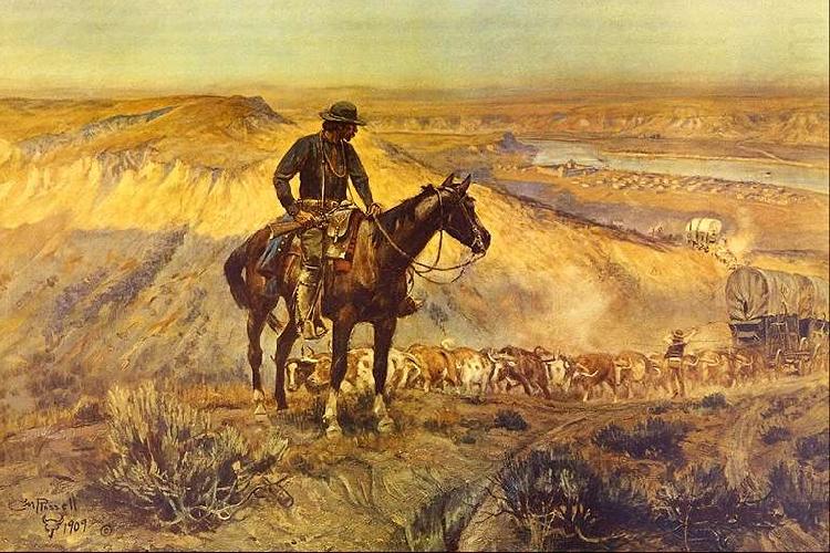 Charles M Russell The Wagon Boss china oil painting image